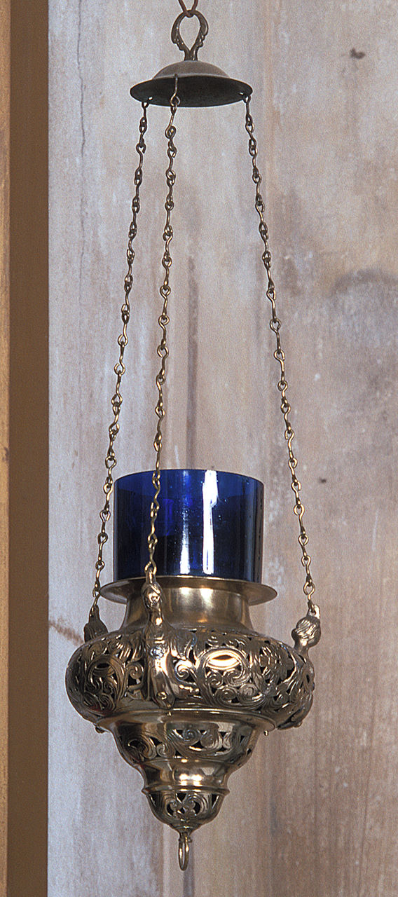 lampada pensile, opera isolata - manifattura emiliana (secc. XVII/ XVIII)