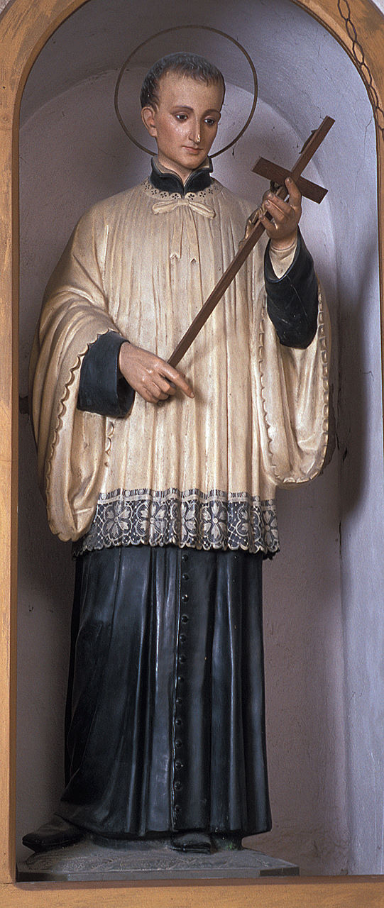 San Luigi Gonzaga (statua, opera isolata) - bottega emiliana (seconda metà sec. XIX)