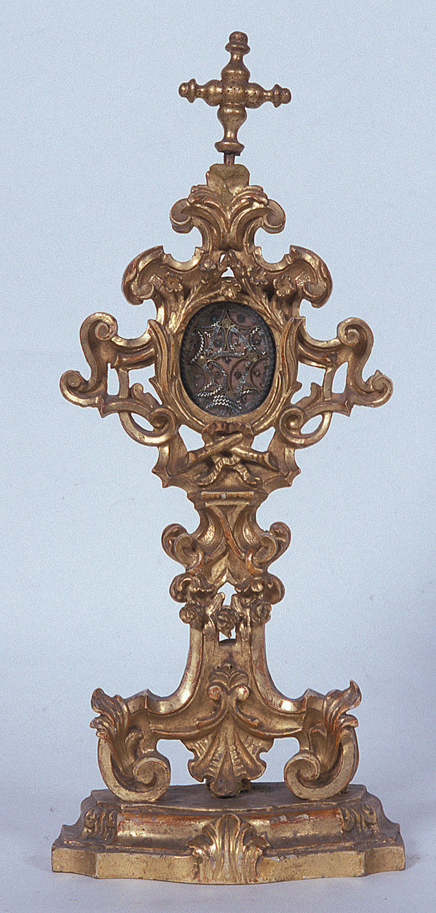 reliquiario-ostensorio, opera isolata - manifattura emiliana (seconda metà sec. XVIII)