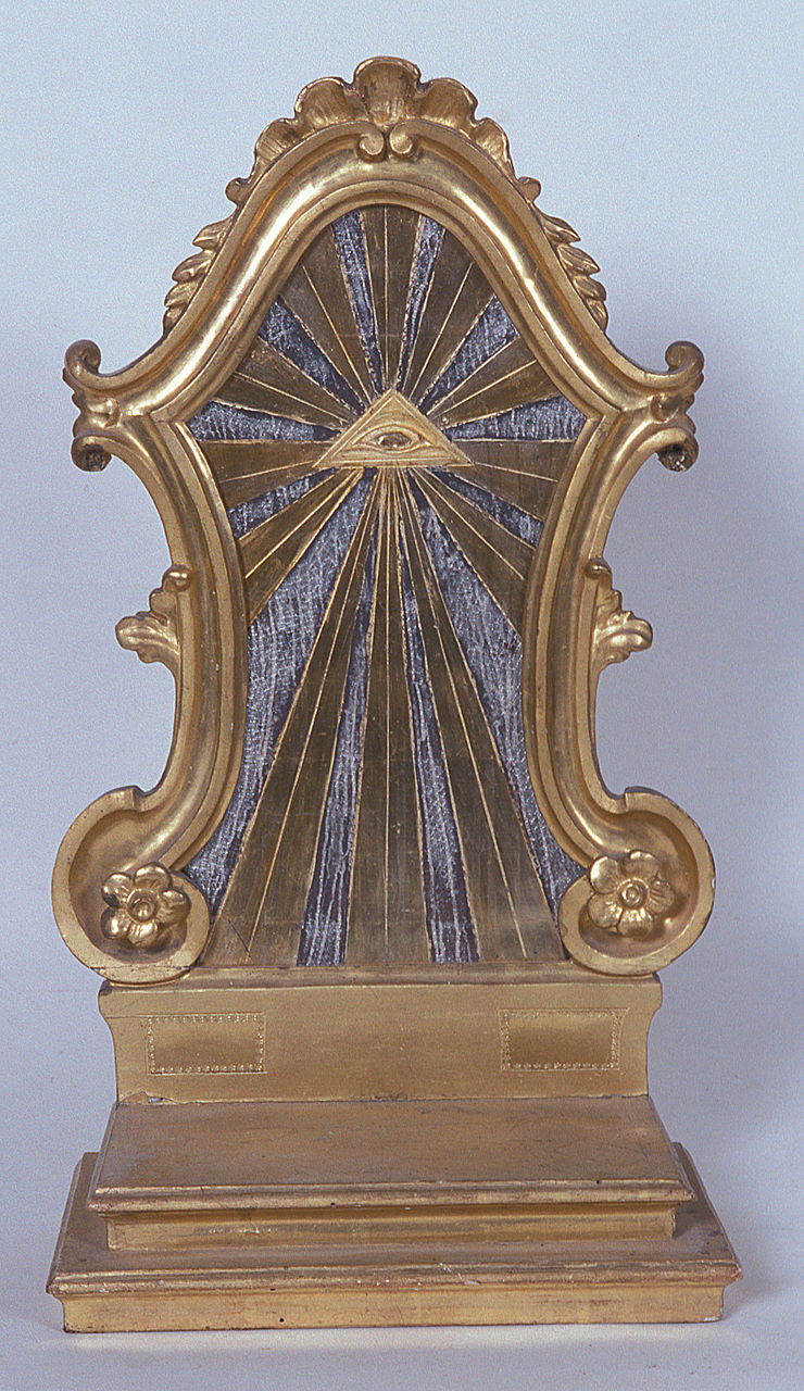 tronetto per esposizione eucaristica, opera isolata - manifattura ferrarese (seconda metà sec. XVIII)