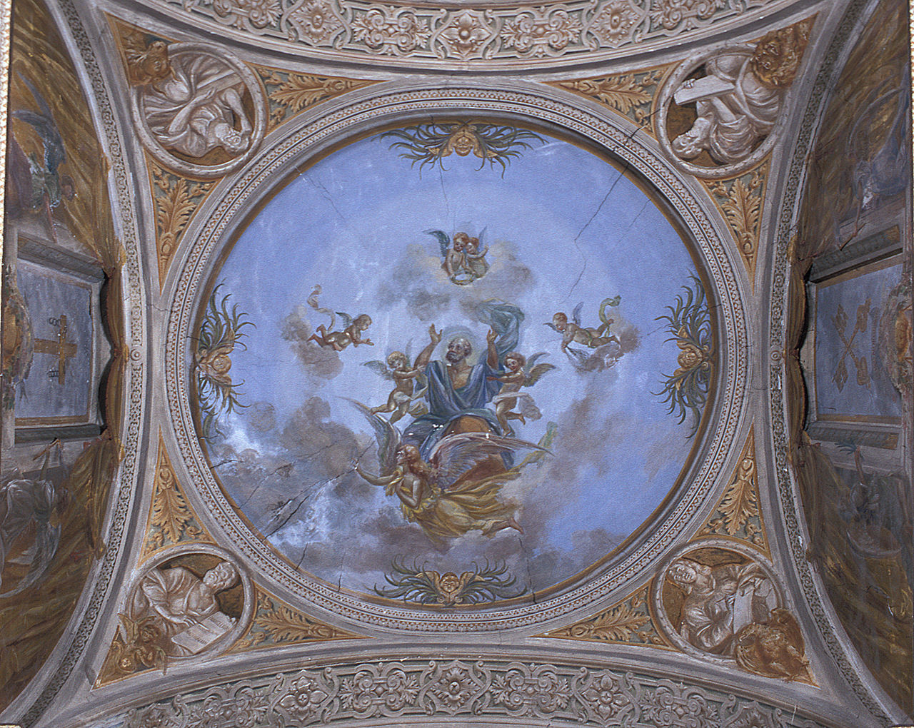 San Pietro in gloria (dipinto, opera isolata) - ambito ferrarese (fine/inizio secc. XIX/ XX)