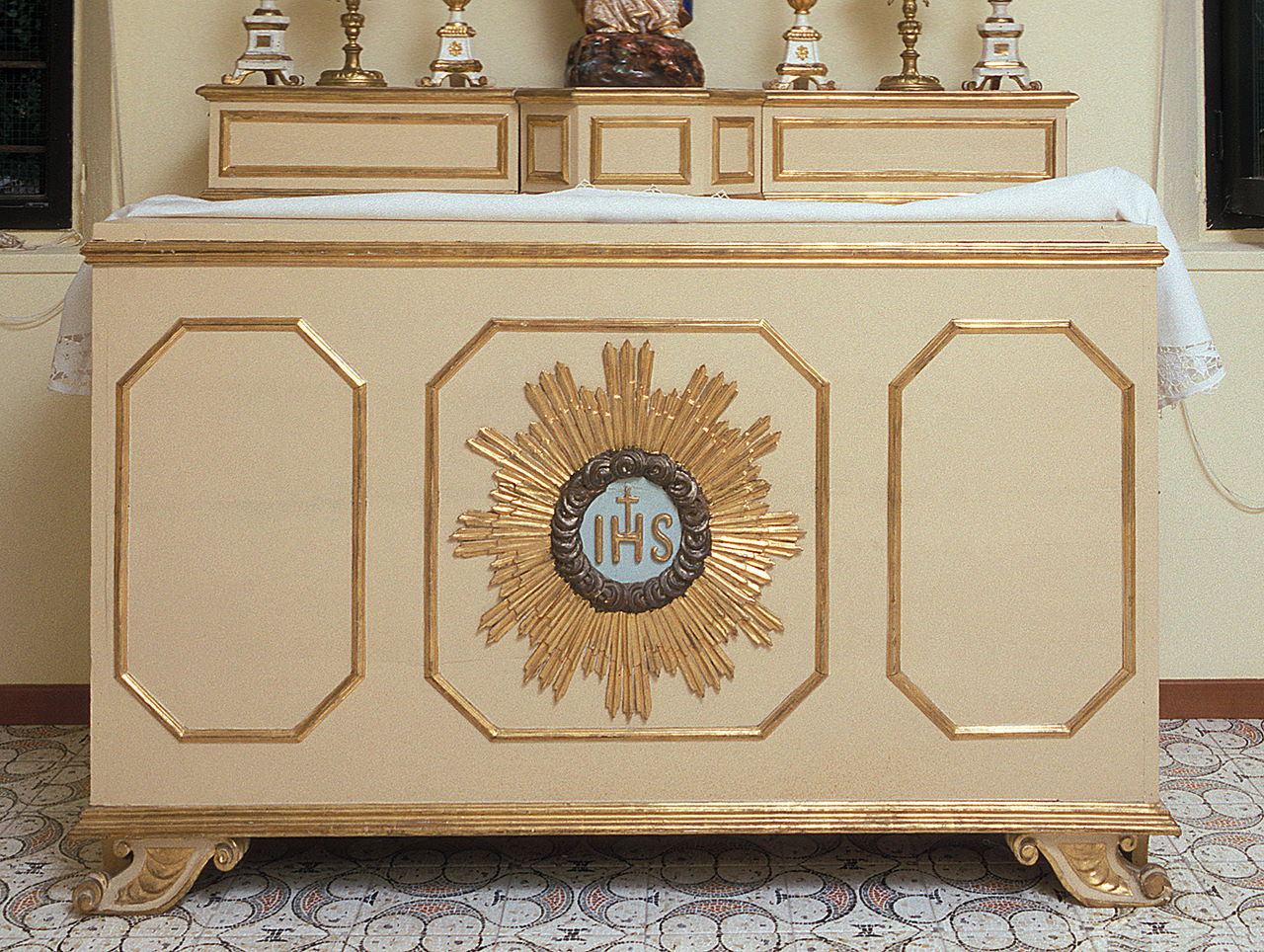 altare, opera isolata - manifattura ferrarese (primo quarto sec. XX)