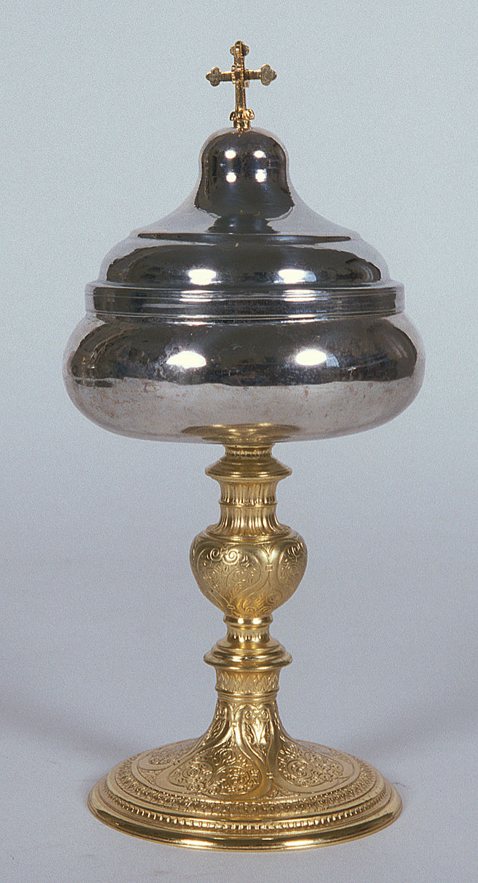 pisside, opera isolata - manifattura emiliana (prima metà sec. XVII, sec. XVIII)