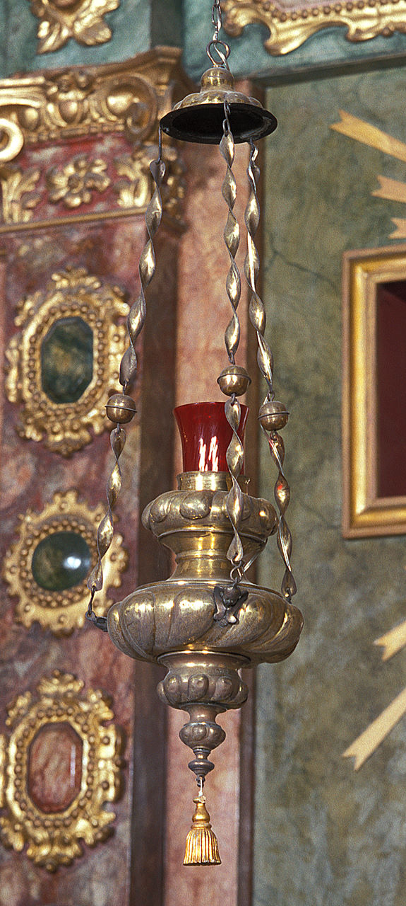 lampada pensile, opera isolata - manifattura emiliana (seconda metà sec. XVIII)