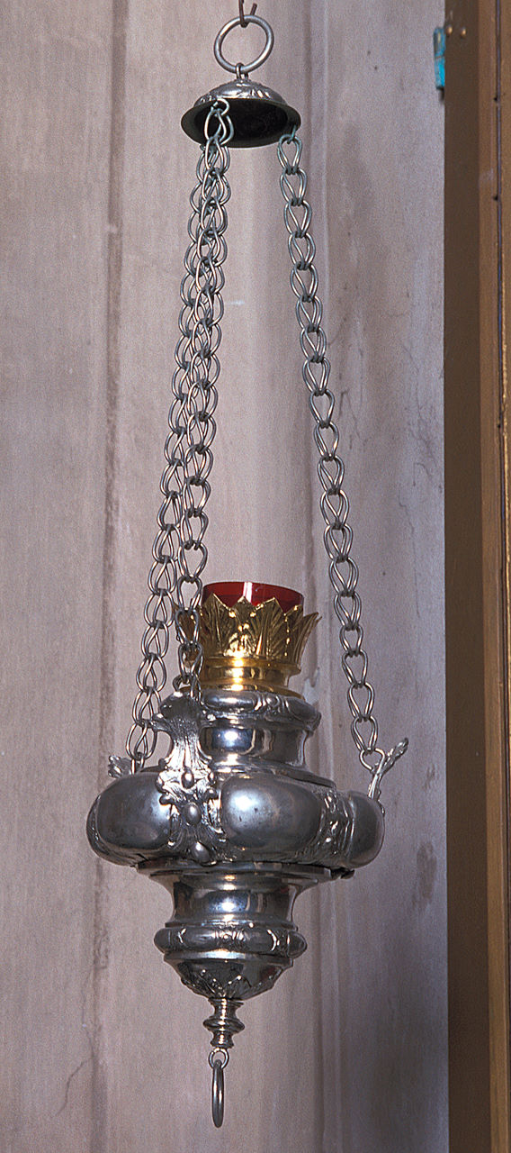 lampada pensile, opera isolata - manifattura emiliana (seconda metà sec. XVIII)