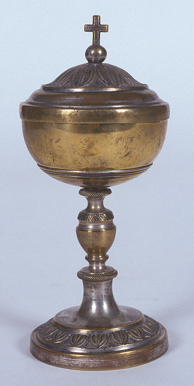 pisside da viatico, opera isolata - manifattura emiliana (seconda metà sec. XIX)