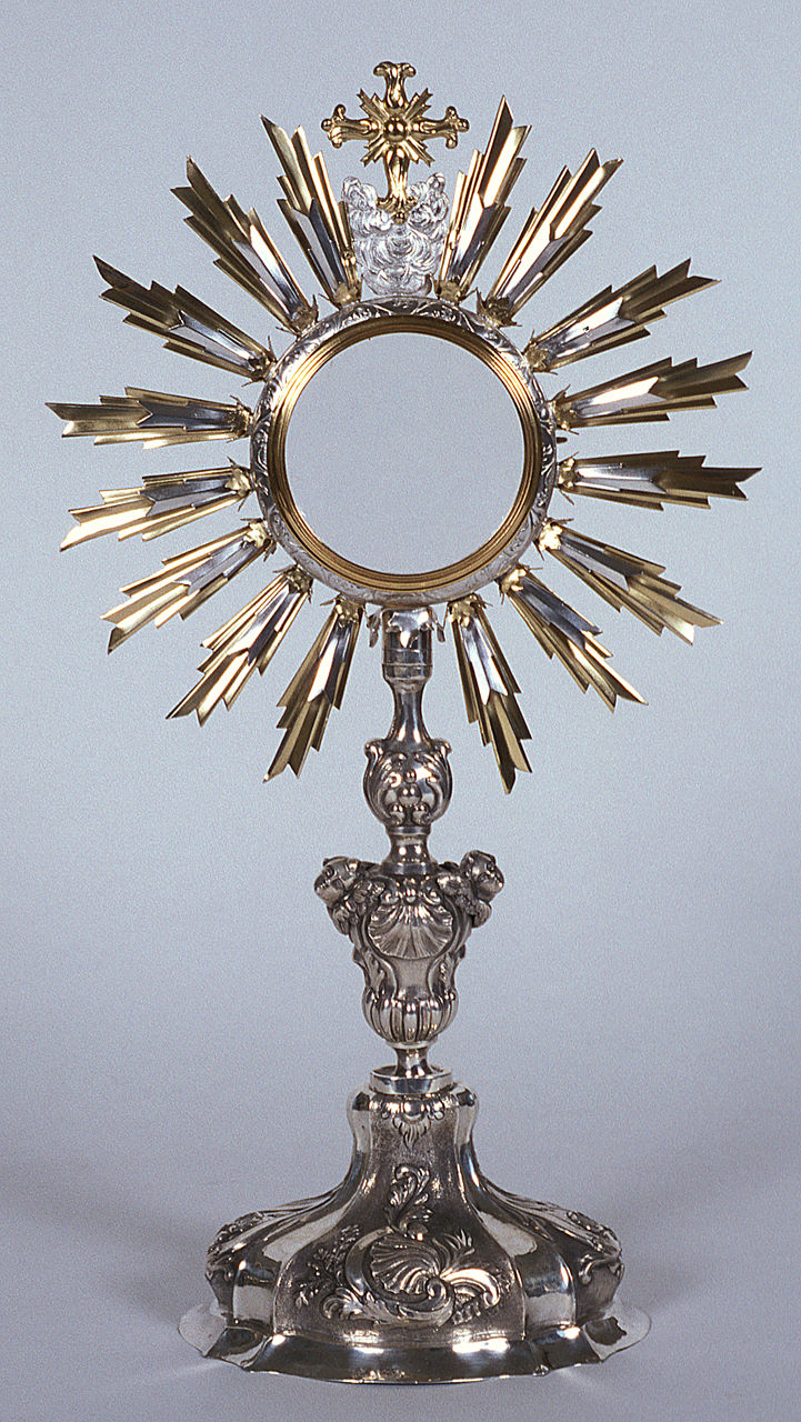 ostensorio - a raggiera, opera isolata - manifattura ferrarese (sec. XVIII)