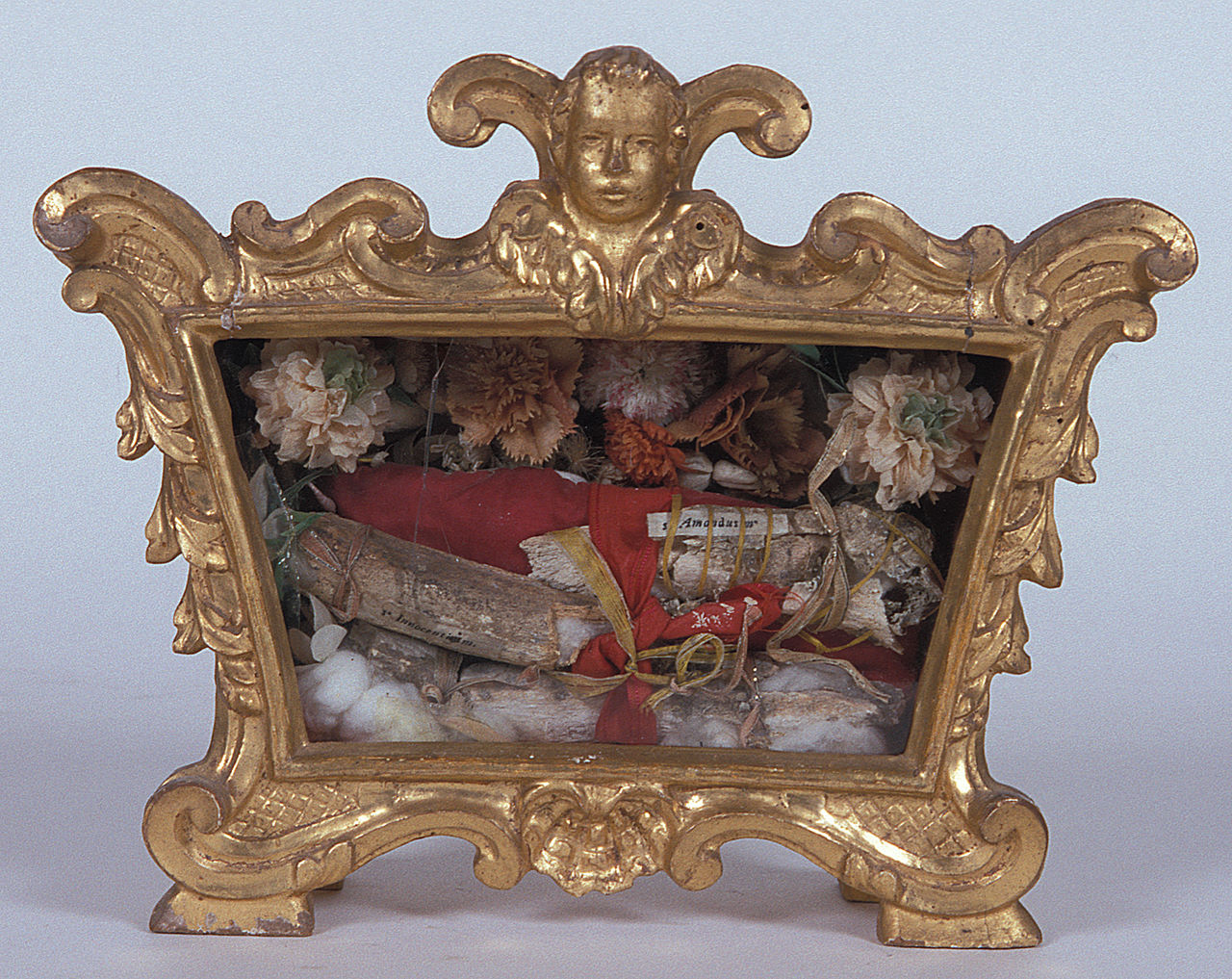 reliquiario - a tabella, serie - manifattura emiliana (seconda metà sec. XVIII)