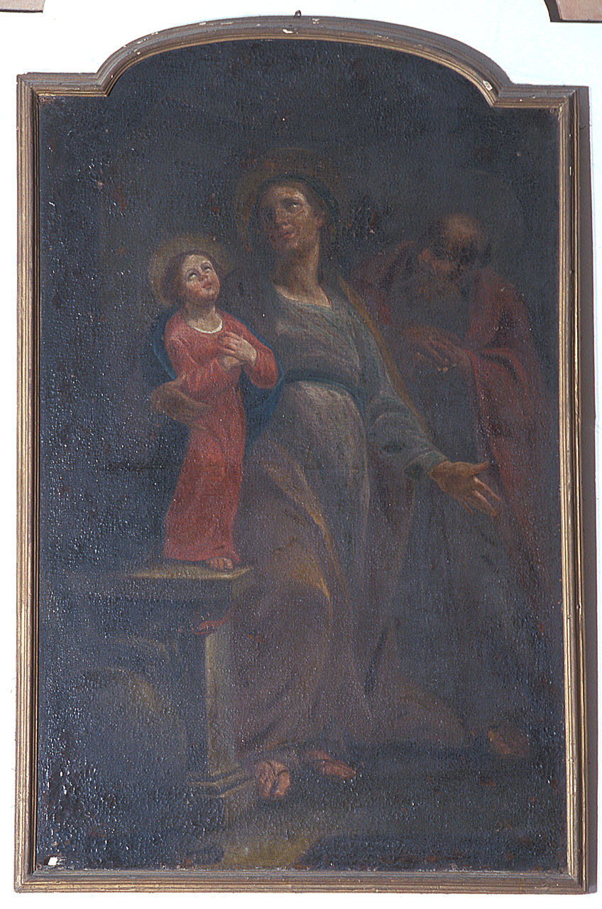 Maria Vergine bambina con Sant'Anna e San Gioacchino (dipinto, opera isolata) - ambito ferrarese (sec. XVIII)