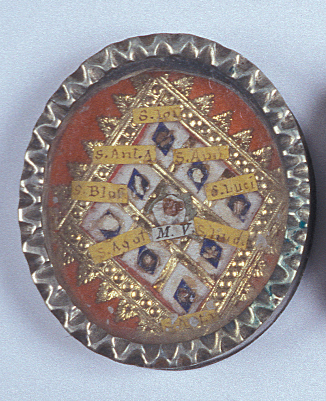 reliquiario a capsula - a medaglione, opera isolata - manifattura italiana (sec. XIX)