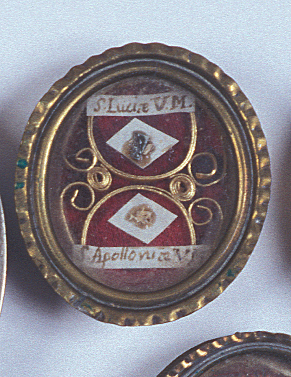 reliquiario a capsula - a medaglione, opera isolata - manifattura italiana (sec. XIX)