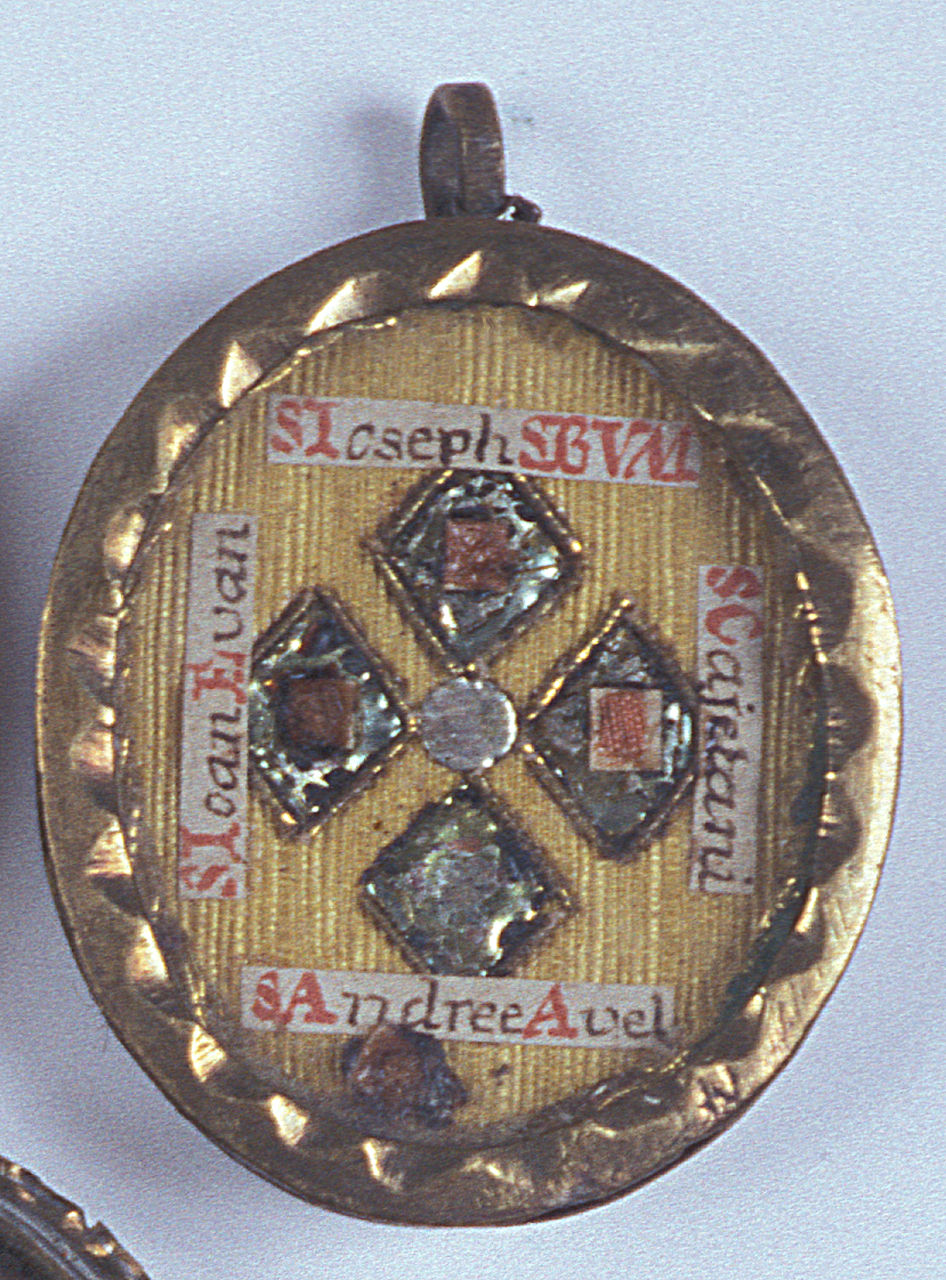 reliquiario a capsula - a medaglione, opera isolata - manifattura italiana (sec. XIX)