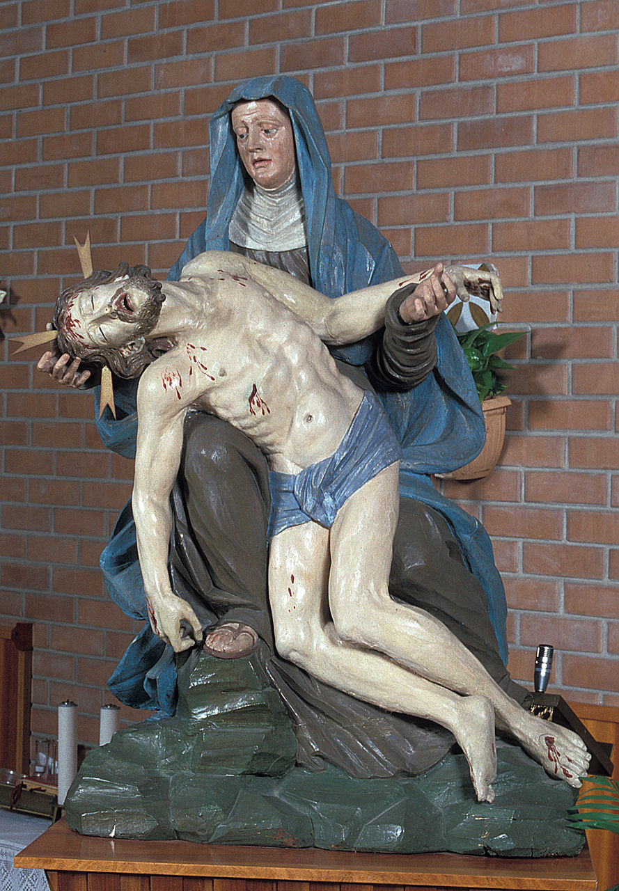 Pietà (scultura, opera isolata) - bottega ferrarese (prima metà sec. XVII)