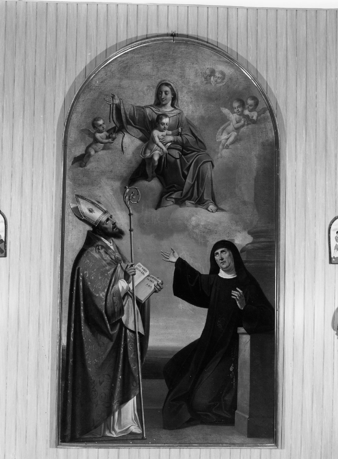 Madonna della cintura con Sant'Agostino e Santa Monica (dipinto) - ambito modenese (seconda metà sec. XIX)