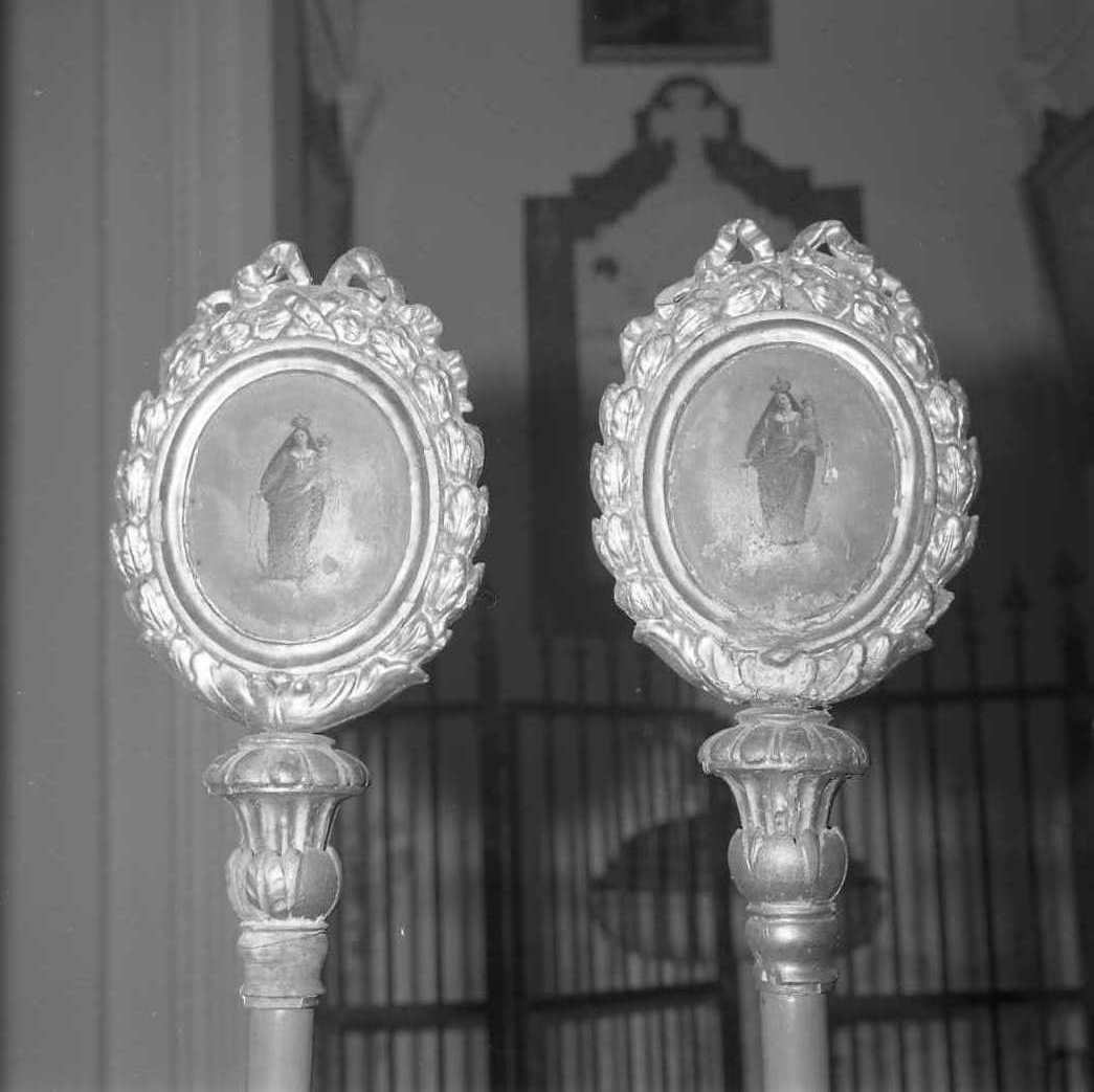 mazza processionale - bottega emiliana (secc. XIX/ XX)