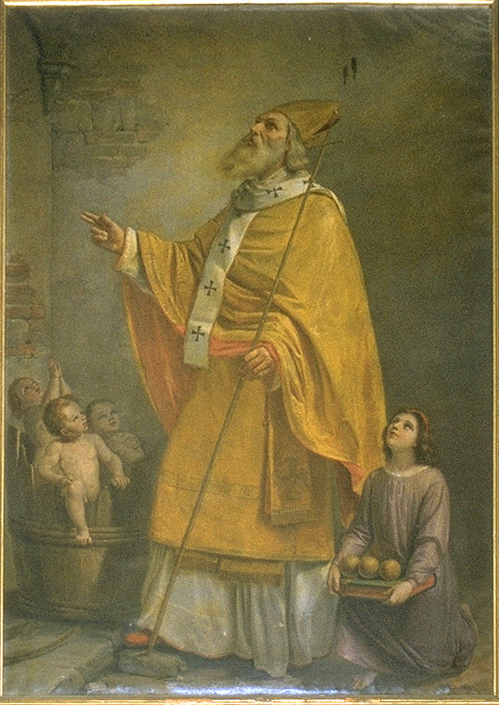 San Nicola da Bari (pala d'altare) di Domenichini Girolamo (sec. XIX)