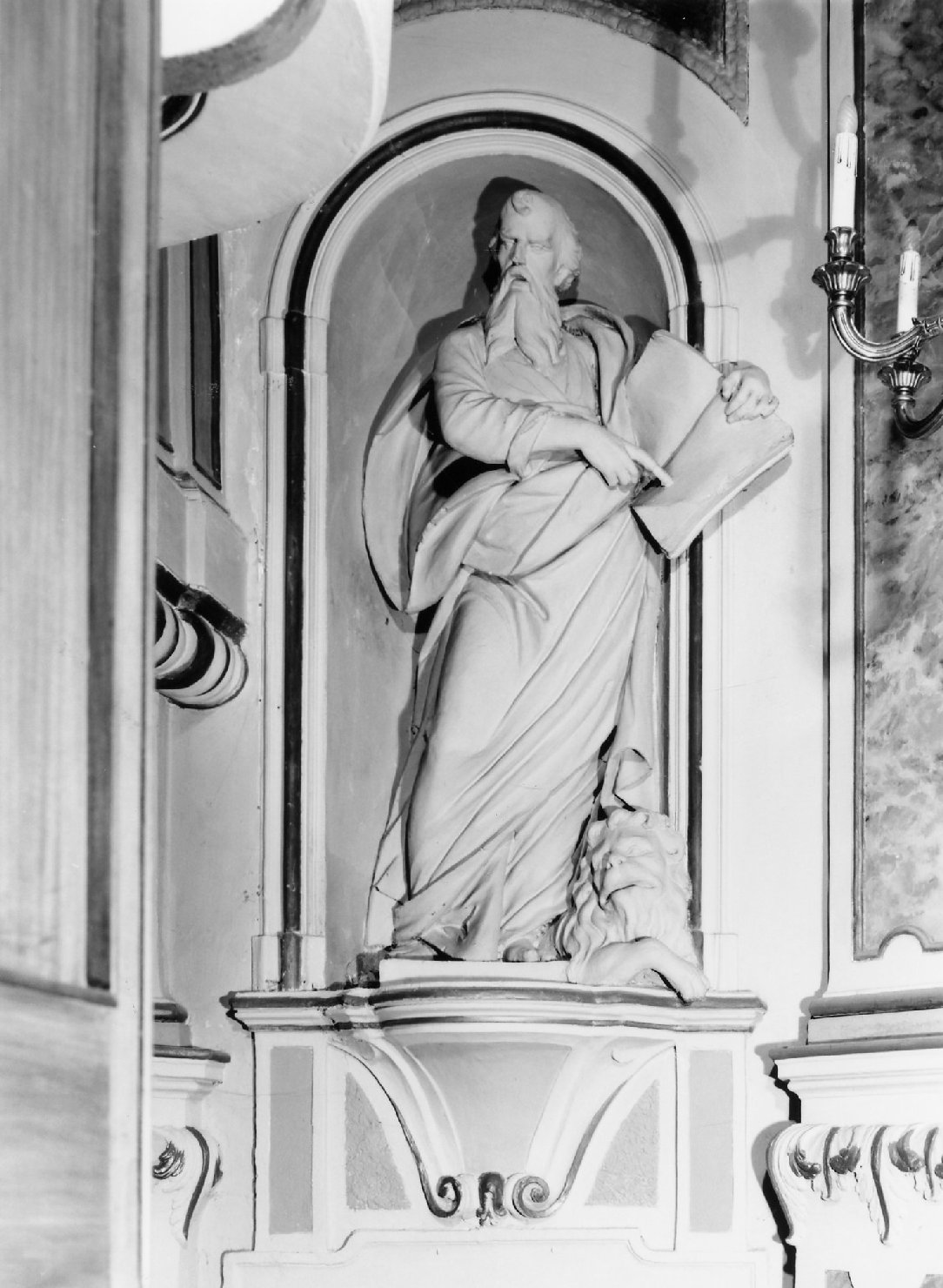 San Marco Evangelista (statua, elemento d'insieme) di Turchi Pietro (sec. XVIII)