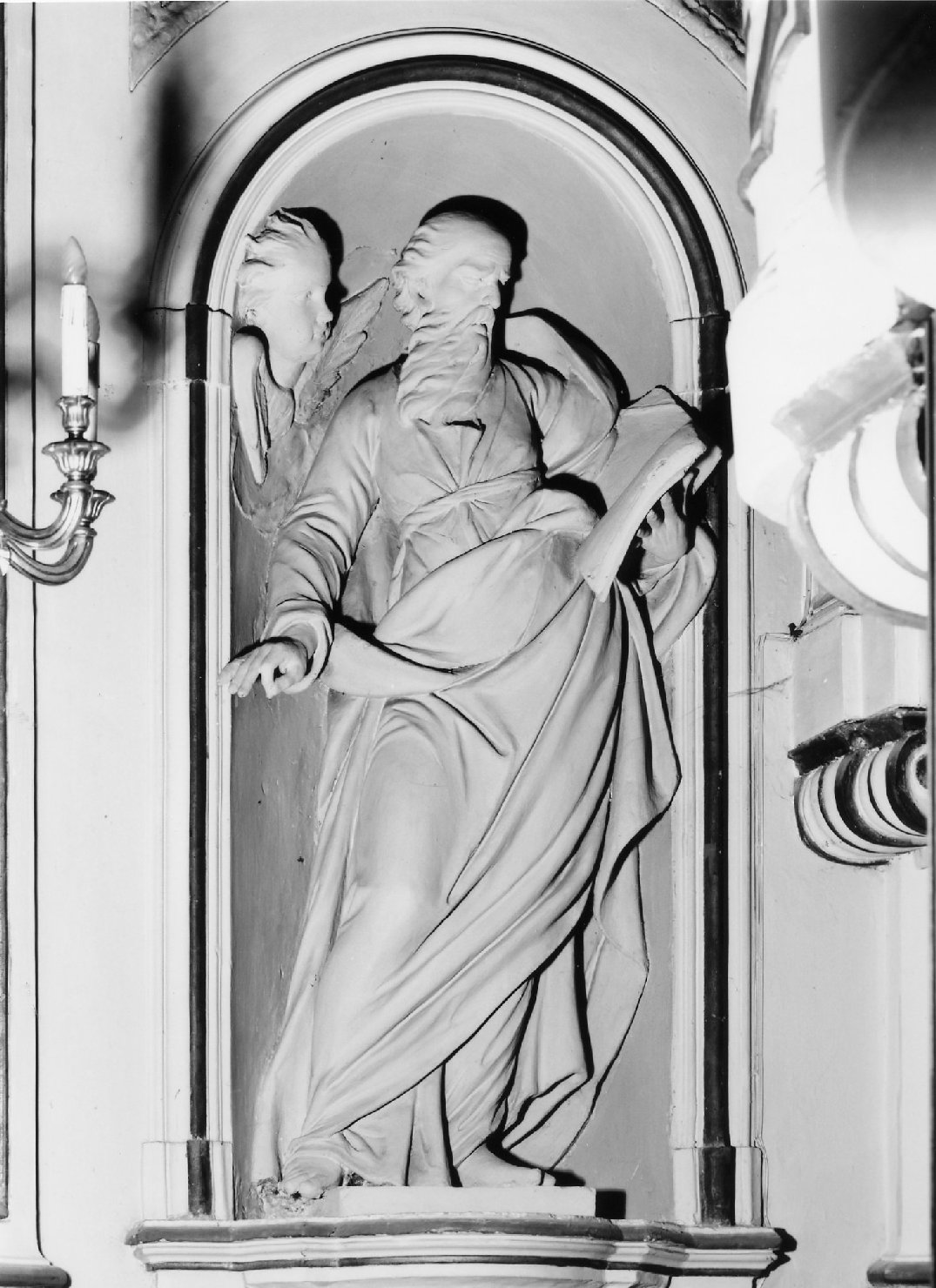 San Matteo Evangelista (statua, elemento d'insieme) di Turchi Pietro (sec. XVIII)