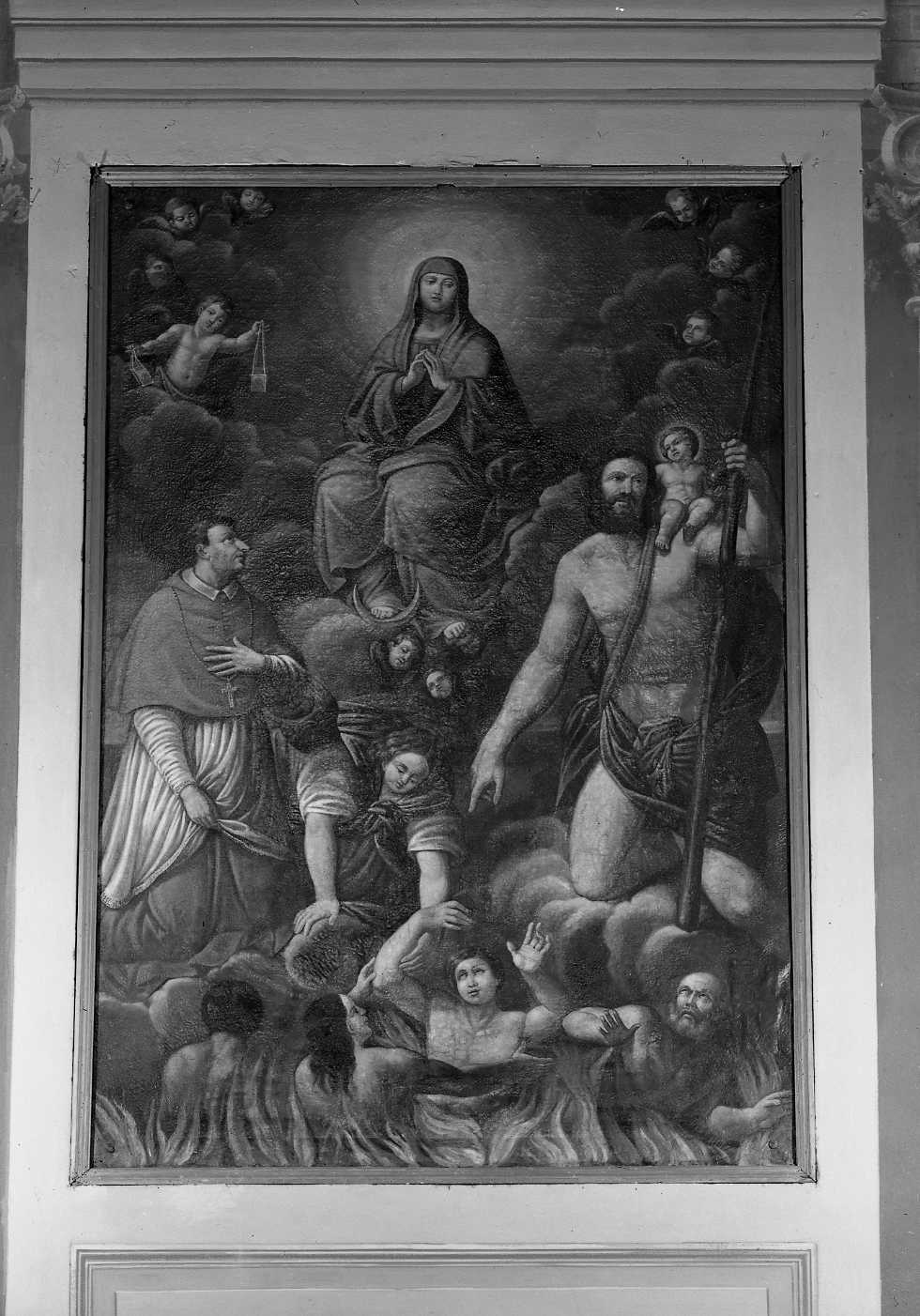 Madonna in gloria tra Santi (pala d'altare) - ambito emiliano (sec. XVII)