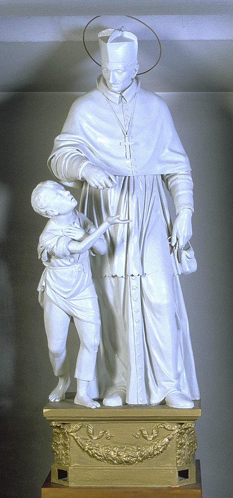 San Carlo Borromeo (statua) di Ballanti Giovanni Battista detto Graziani (sec. XIX)