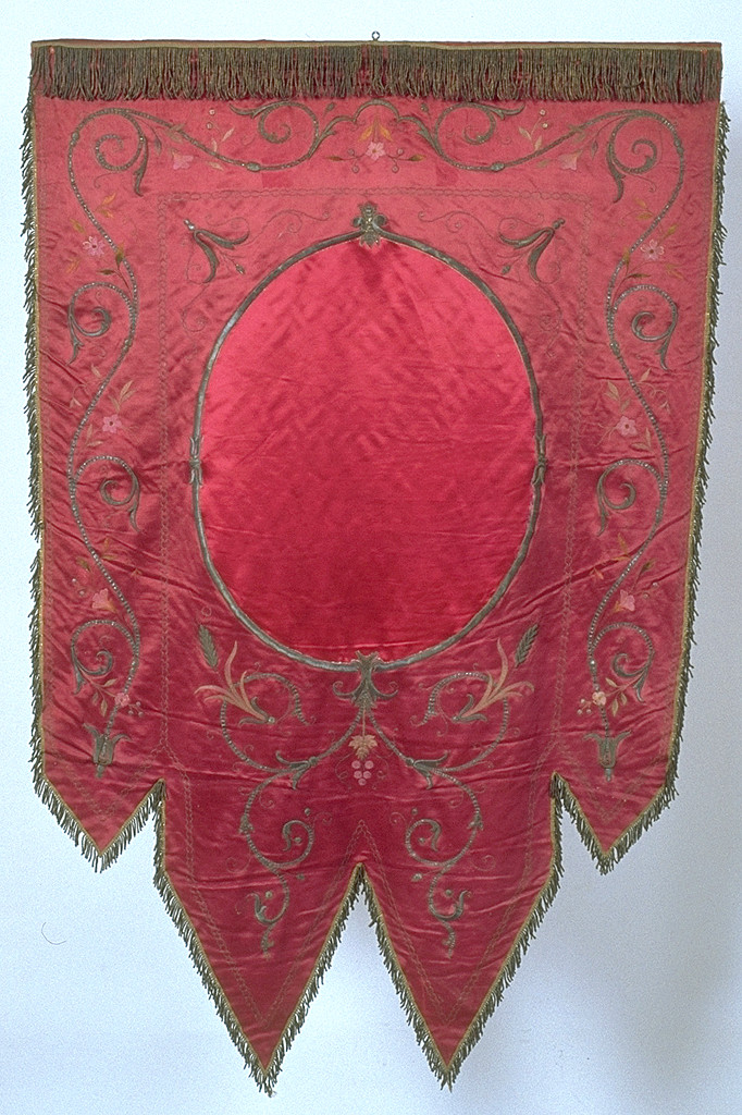 stendardo processionale - manifattura ferrarese (seconda metà sec. XIX)