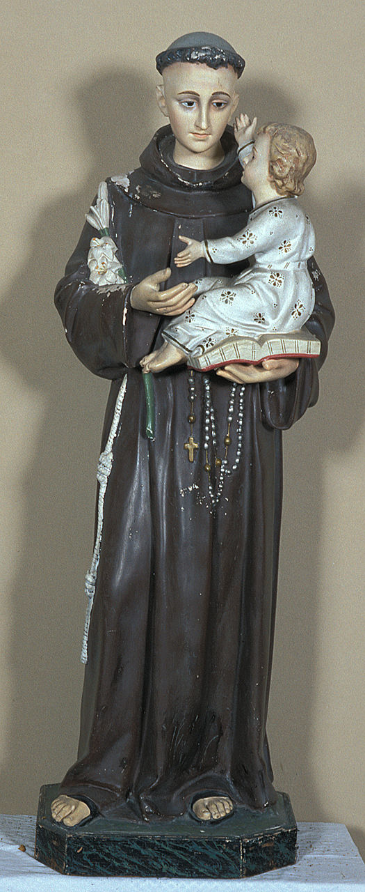 Sant'Antonio da Padova (statua, opera isolata) - bottega italiana (sec. XX)
