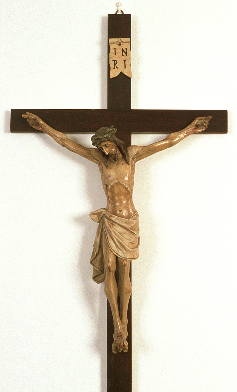 crocifisso, opera isolata - bottega ferrarese (metà sec. XIX)