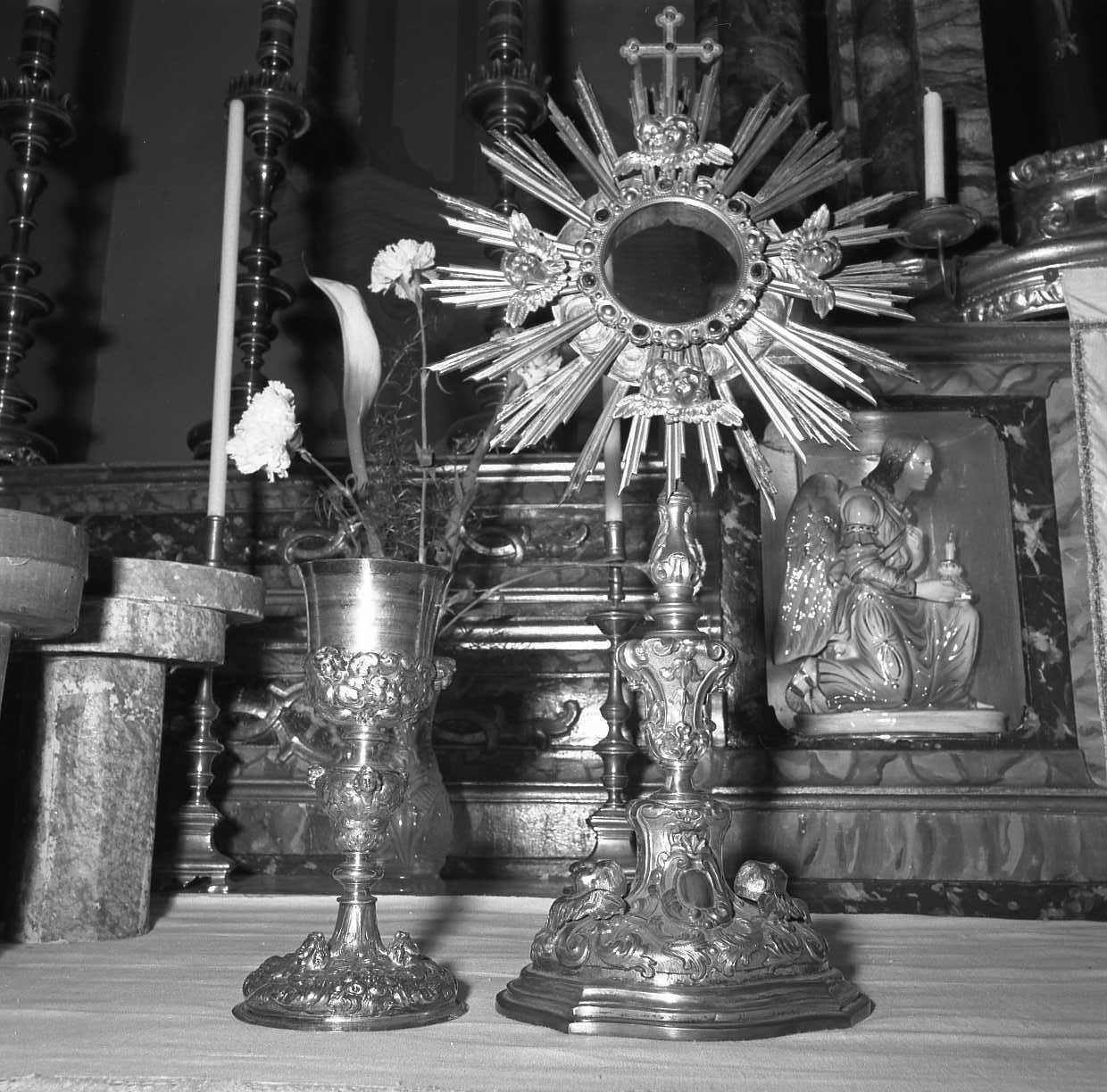 ostensorio - a raggiera - bottega emiliana (sec. XX)