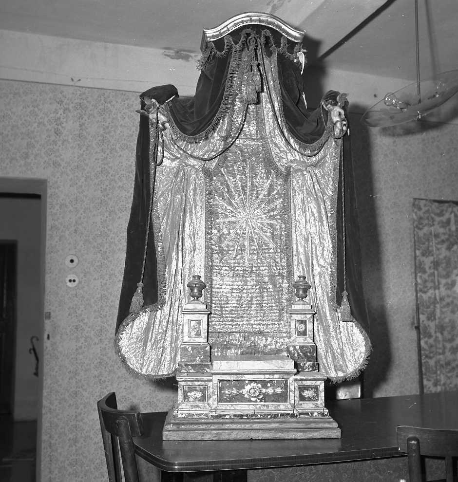 tronetto per esposizione eucaristica - bottega emiliana (sec. XVIII)