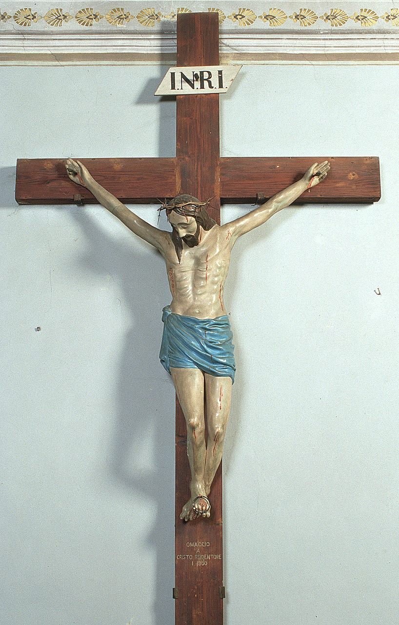 Cristo crocifisso (scultura) - manifattura emiliana (sec. XX)