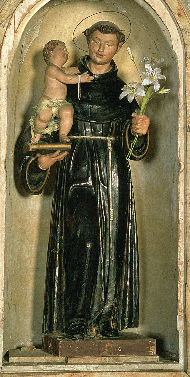 Sant'Antonio da Padova (statua) - bottega ferrarese (seconda metà sec. XVIII)