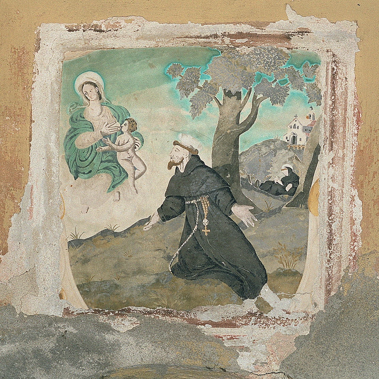 San Francesco d'Assisi (paliotto, serie) - manifattura emiliana (metà sec. XVIII)