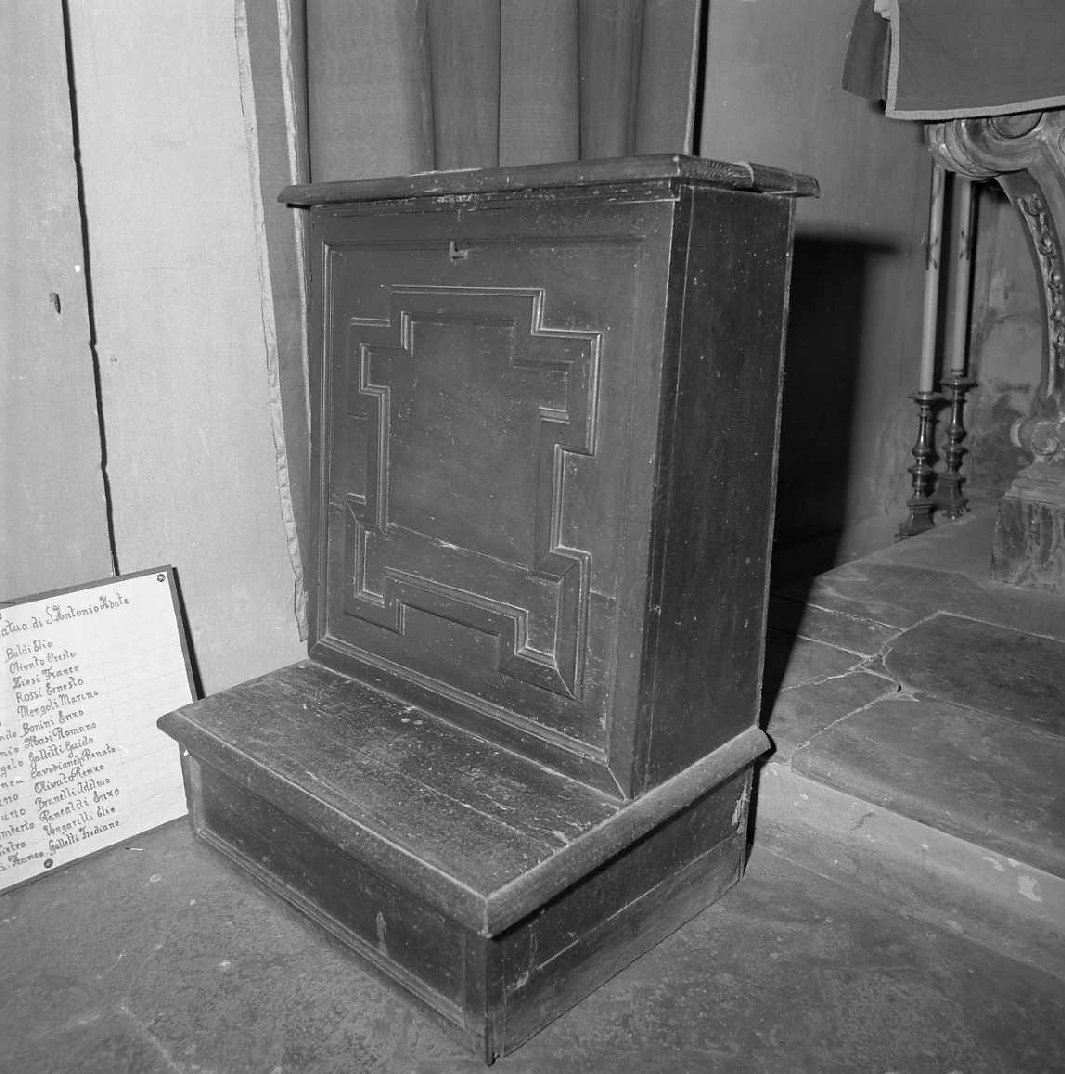 inginocchiatoio - bottega emiliana (sec. XVIII)