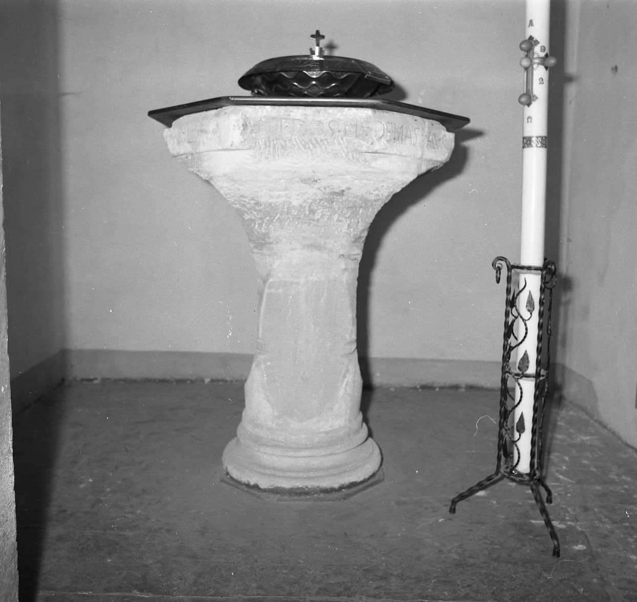 fonte battesimale - a fusto - bottega emiliana (sec. XI)