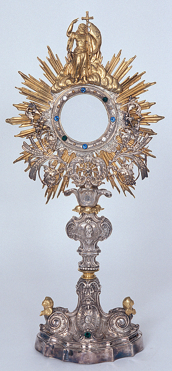 ostensorio - a raggiera, opera isolata - produzione italiana (secc. XIX/ XX)