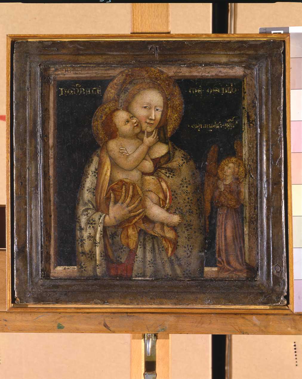 Madonna con Bambino e l'Arcangelo Gabriele (dipinto) - ambito emiliano (sec. XIV)