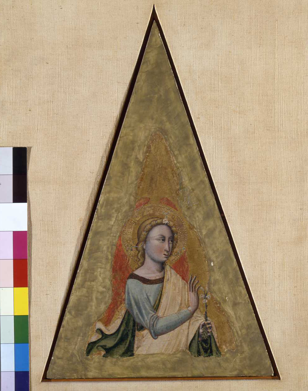 angelo annunciante (dipinto) di Benvenuti Simone di Filippo detto Simone dei Crocifissi (sec. XIV)