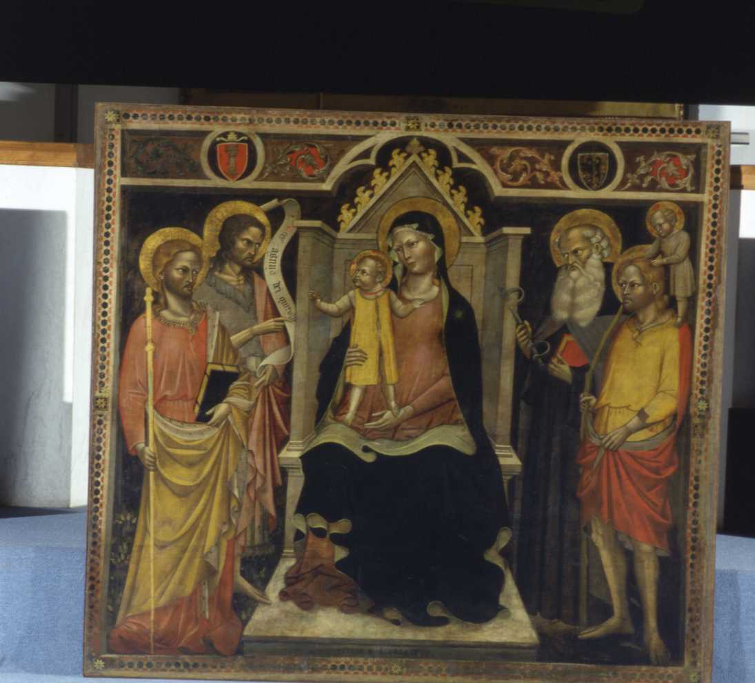 Madonna in trono con Bambino e Santi (dipinto) di Lianori Pietro di Giovanni (sec. XV)