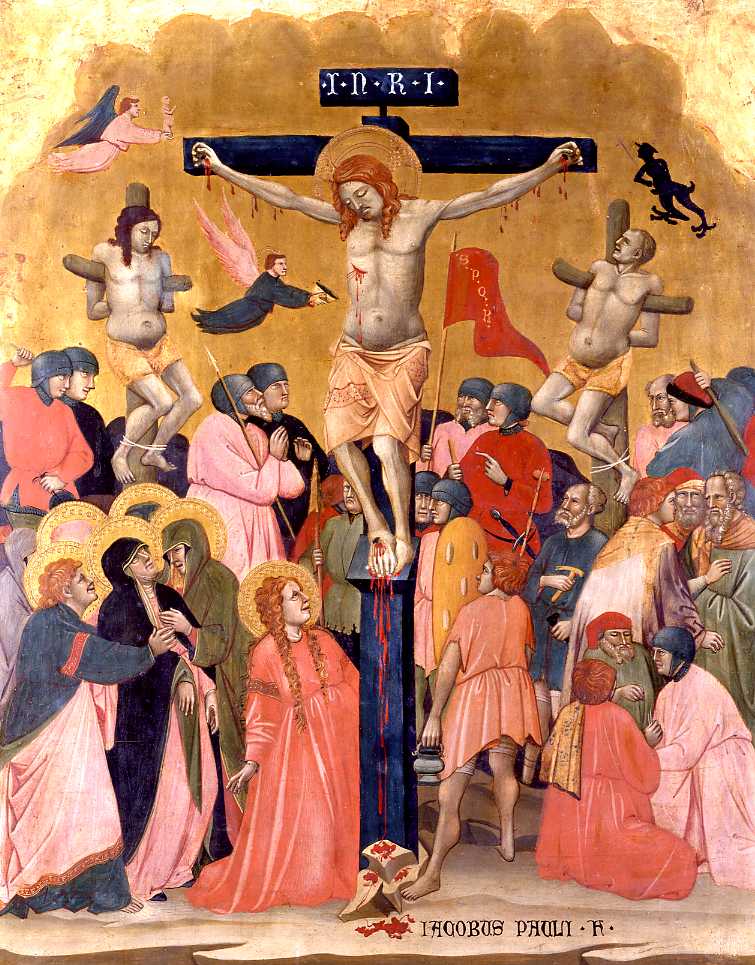 crocifissione di Cristo (dipinto) di Jacopo di Paolo (inizio sec. XV)