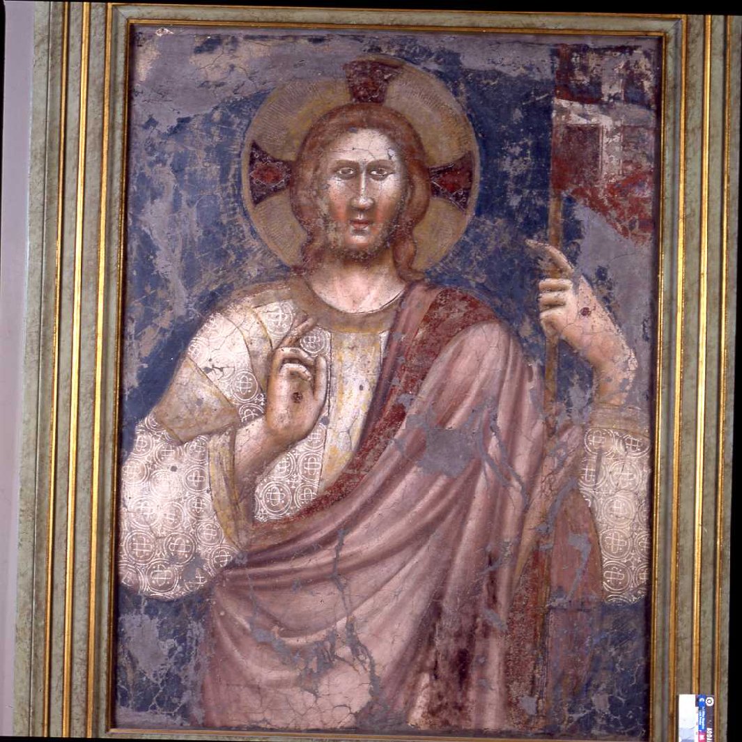 Cristo redentore benedicente (dipinto, ciclo) di Francesco da Rimini (sec. XIV)