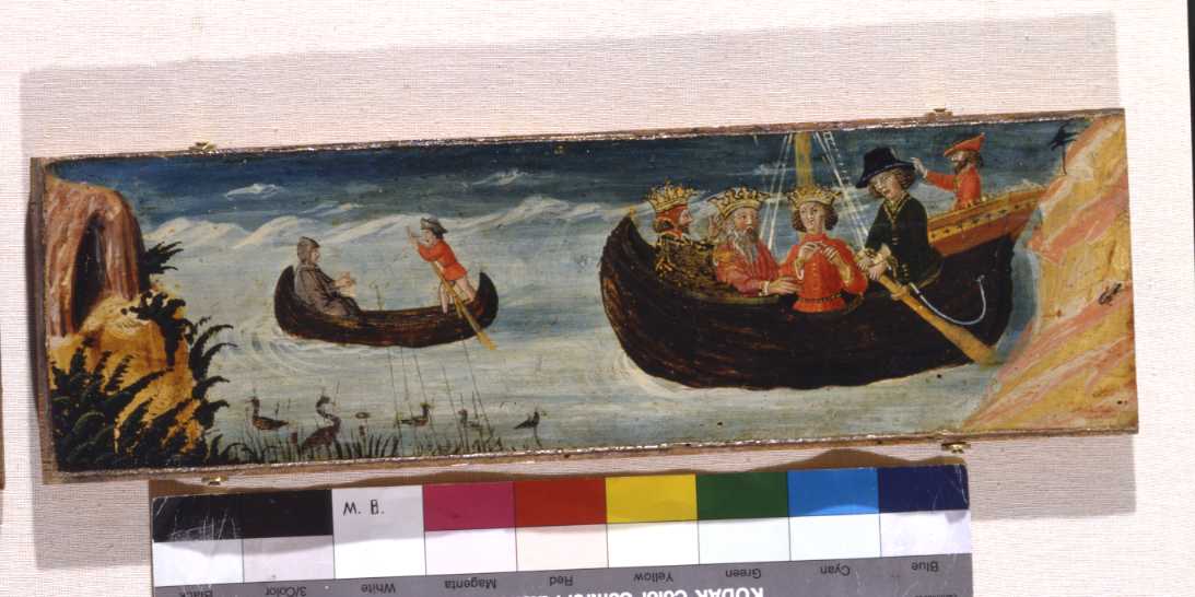 Viaggio dei Re Magi per mare (dipinto) - ambito bolognese (sec. XV)