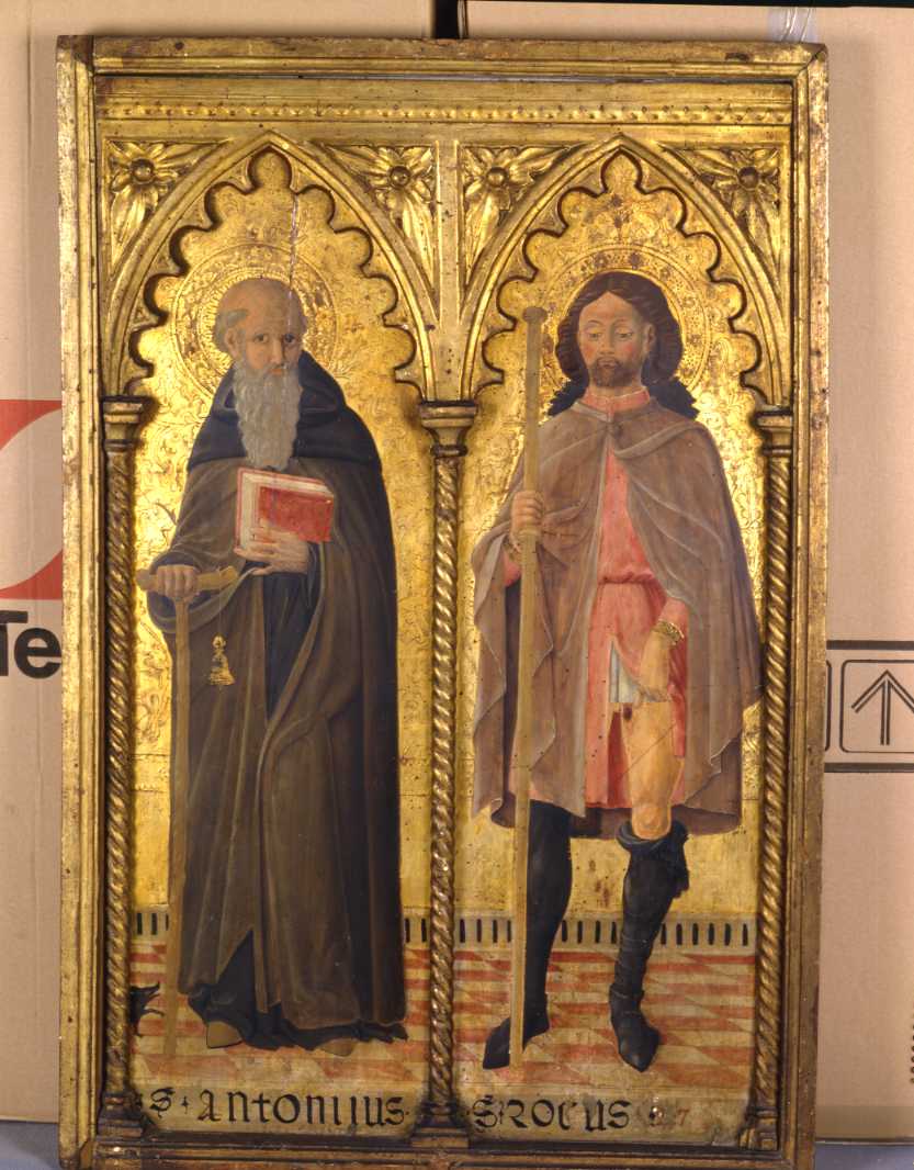 Sant'Antonio Abate e san Rocco (dipinto, elemento d'insieme) di Cristoforo di Benedetto (sec. XV)