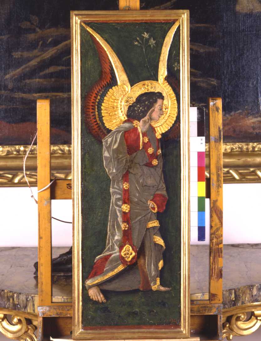 Arcangelo Gabriele; San Pietro (dipinto, elemento d'insieme) - ambito veneto (sec. XV)