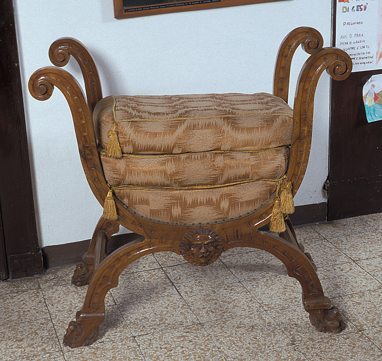 faldistorio - bottega ferrarese (seconda metà sec. XIX)