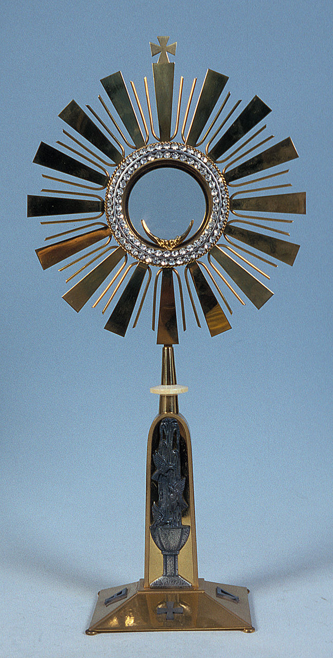 ostensorio - a raggiera - produzione italiana (terzo quarto sec. XX)