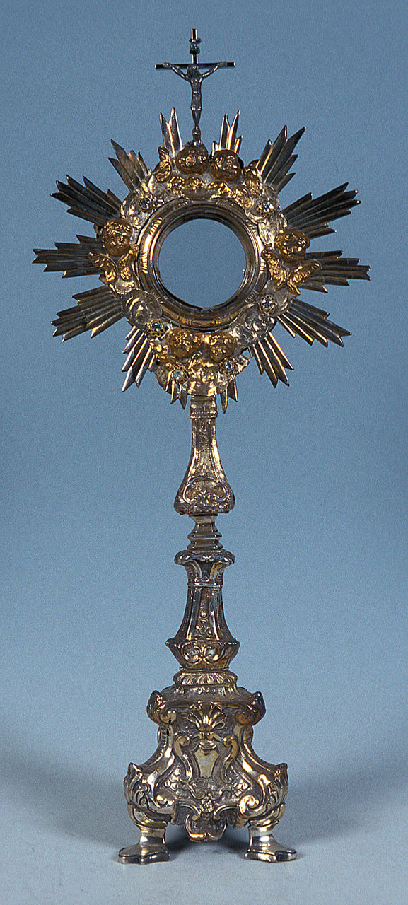 ostensorio - a raggiera - bottega emiliana (seconda metà sec. XVIII)