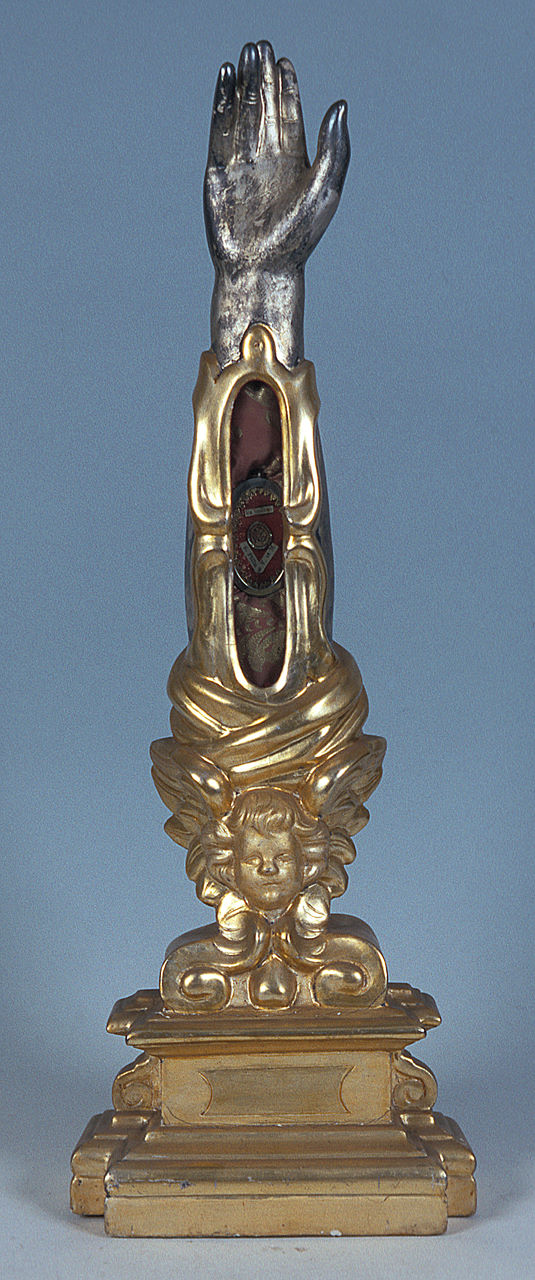 reliquiario antropomorfo - a braccio - bottega emiliana (ultimo quarto sec. XVIII)