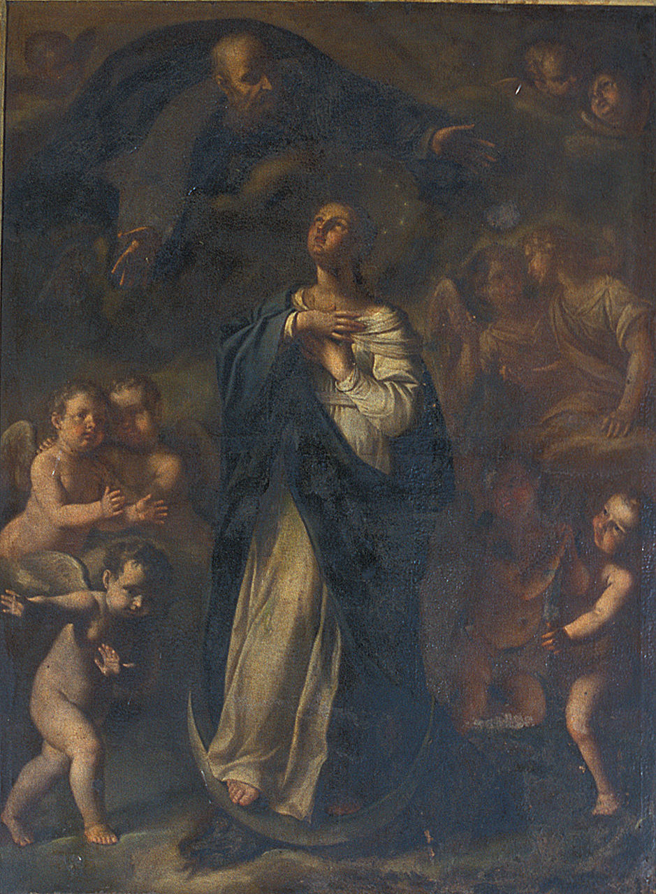 Immacolata concezione (dipinto, elemento d'insieme) di Scannavini Maurelio (attribuito) (ultimo quarto sec. XVII)