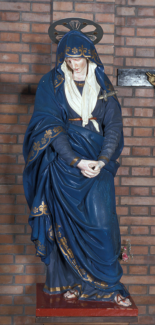 Madonna addolorata (statua, opera isolata) - ambito ferrarese (sec. XIX)