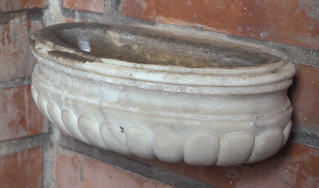 acquasantiera, opera isolata - ambito ferrarese (sec. XIX)